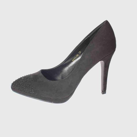 Zapato Taco Negro Vía Franca Mujer-1
