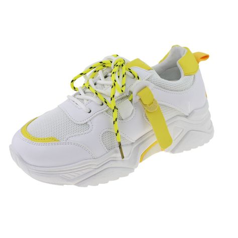 Zapatilla Blanco/Amarillo Vía Franca Mujer-0