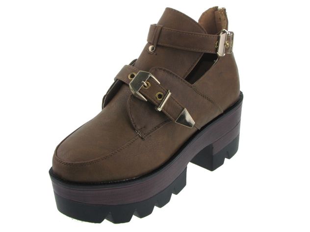 Botin Verano Camel Vía franca Mujer-0