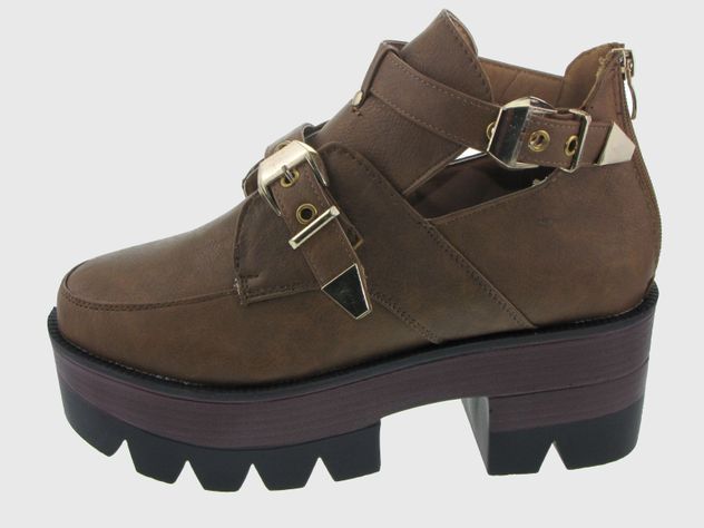 Botin Verano Camel Vía franca Mujer-1