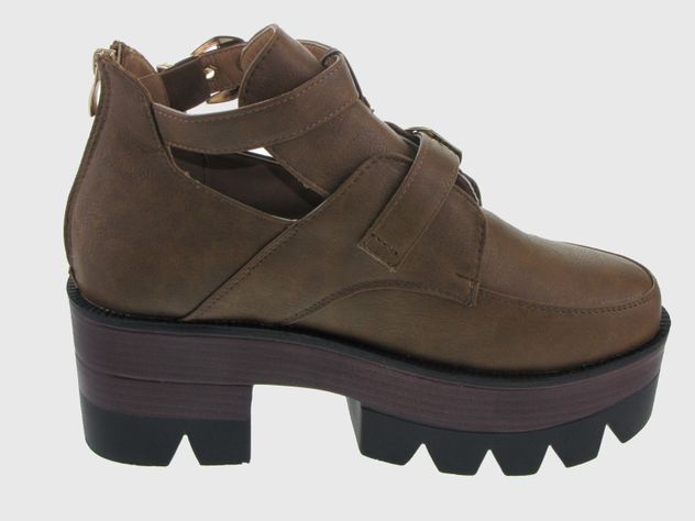 Botin Verano Camel Vía franca Mujer-3