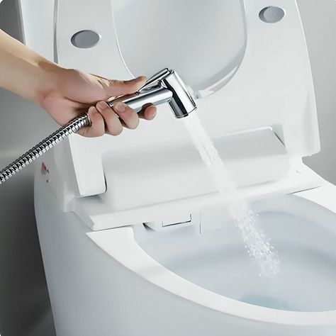Ducha Bidet Arabe Soporte + Manguera Flexible Wc Baño-2