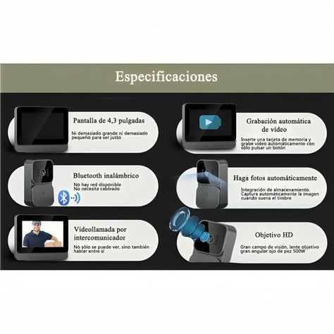 Citofono Timbre Camara Inalambrico Con Pantalla 4.3 Lcd-2