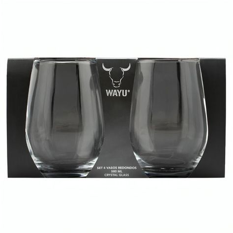 SET 4 VASOS REDONDOS VIDRIO WAYU-2