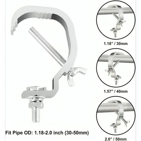 Clamp Soporte Abrazadera De Aluminio Para Ilumincacion-2