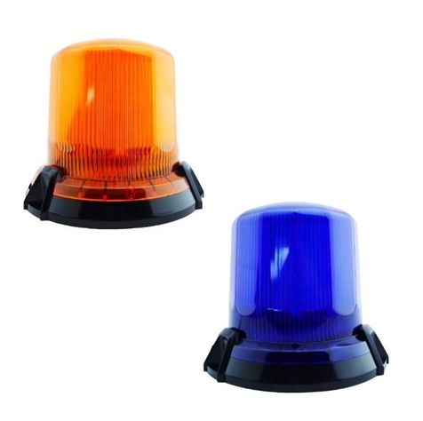Baliza LED Imán 90 LED Giro 12-24V Amb/Az Ambar-2