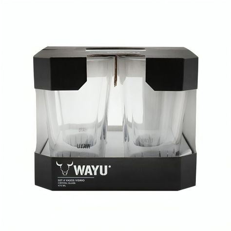 SET 4 VASOS VIDRIO WAYU-2