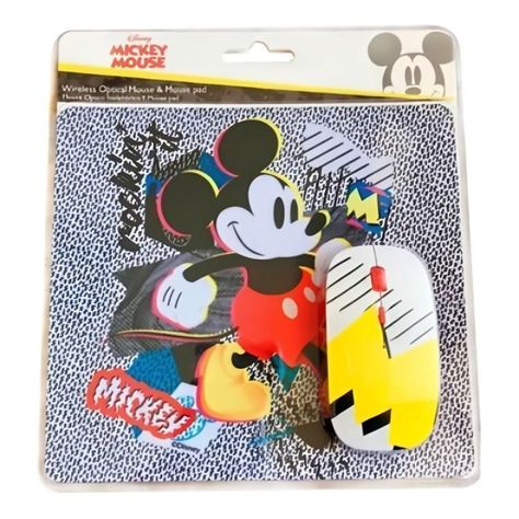 Kit Mouse Pad + Mouse Inalámbrico  Mickey 1-1