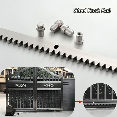 Cremallera Riel De Acero Para Portón Eléctrico 1 Metro-2