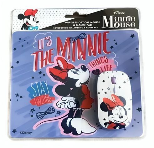 Kit MousePad y Mouse Inalámbrico Disney Minnie Versión 1-2