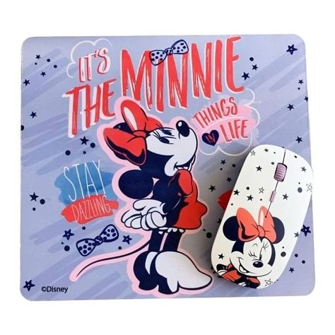 Kit MousePad y Mouse Inalámbrico Disney Minnie Versión 1-0