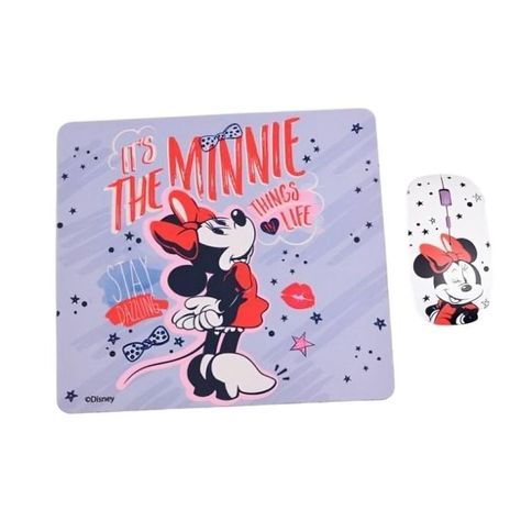 Kit MousePad y Mouse Inalámbrico Disney Minnie Versión 1-1