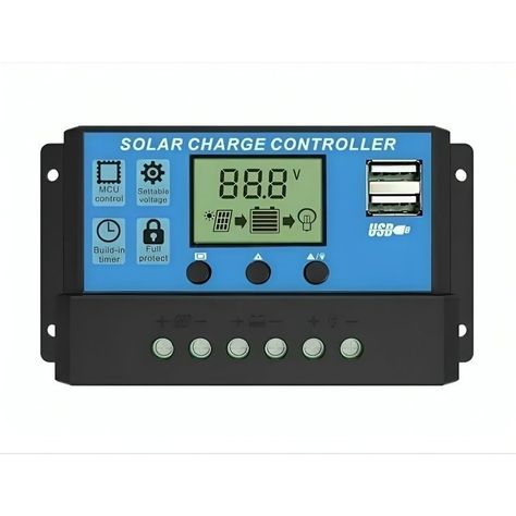 Regulador De Carga Solar Digital 12v 24v 10a-0