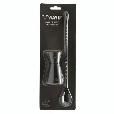 SET DE MEDIDOR  + CUCHARA COCTEL WAYU-2