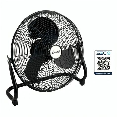 Ventilador Industrial Piso 20 FE-50 Negro Kendal-4