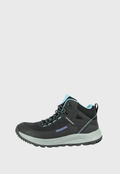 Botin Outdoor Waterproof Rosal Negro Alquimia-1