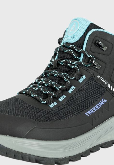 Botin Outdoor Waterproof Rosal Negro Alquimia-3