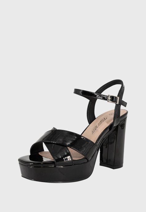 Sandalia de Vestir Lister Negro Charol Alquimia-0