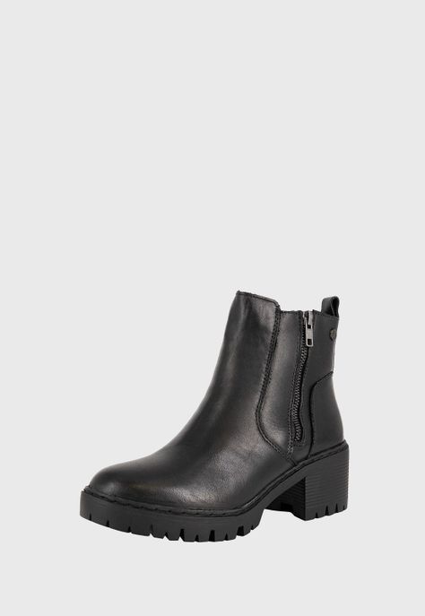 Botin de Cuero Gaby Negro Alquimia-0