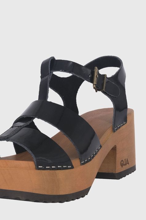 Sandalia Plataforma Madera Lily Negro Alquimia-3