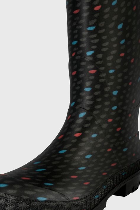 Bota de Agua con Polar Biela Gotas Negro Alquimia-3