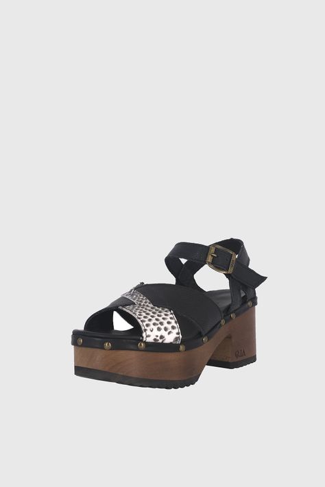 Sandalia Plataforma Madera Ebano Full Negro Alquimia-0