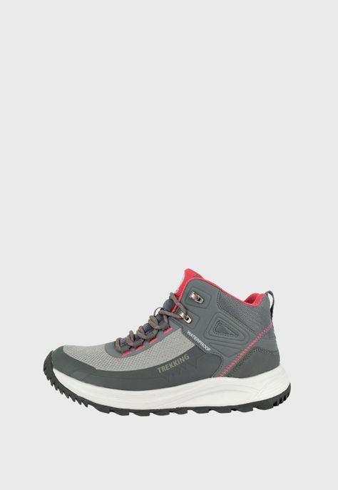 Botin Outdoor Waterproof Rosal Gris Alquimia-1