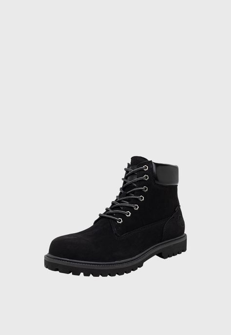 Botin de Cuero Augusto Negro London Adixt-0
