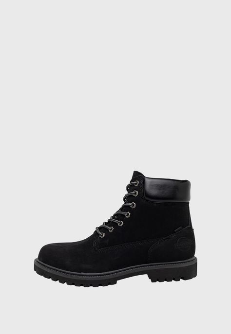Botin de Cuero Augusto Negro London Adixt-1