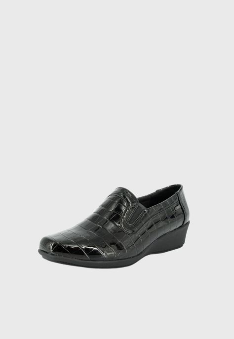 Mocasin Flora Negro Charol Alquimia-0