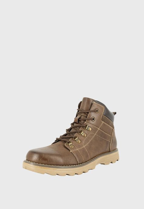 Botin de Cuero Leon Café London Adixt-0