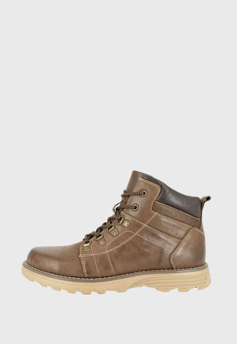 Botin de Cuero Leon Café London Adixt-1