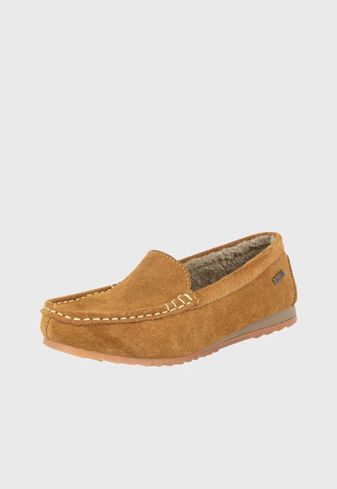 Mocasin de Cuero con Chiporro Amur Caramelo Alquimia-0