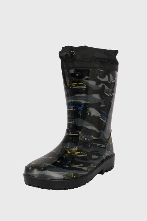 Bota de Agua con Polar Arana Negro Bamboo-0