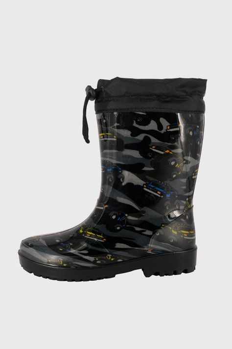 Bota de Agua con Polar Arana Negro Bamboo-1