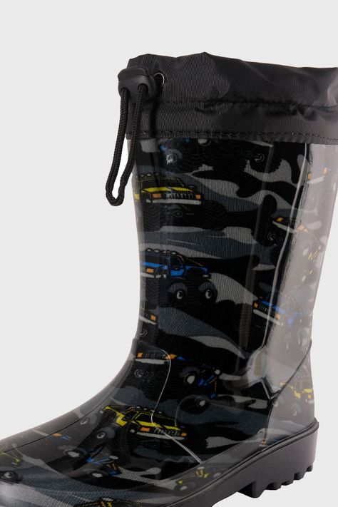 Bota de Agua con Polar Arana Negro Bamboo-3