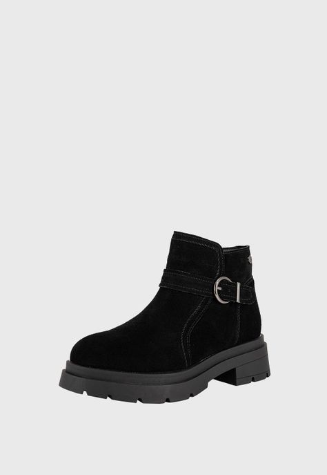 Botin de Cuero Rosie Full Negro Alquimia-0