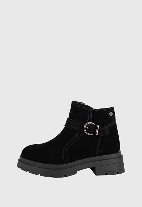 Botin de Cuero Rosie Full Negro Alquimia-1