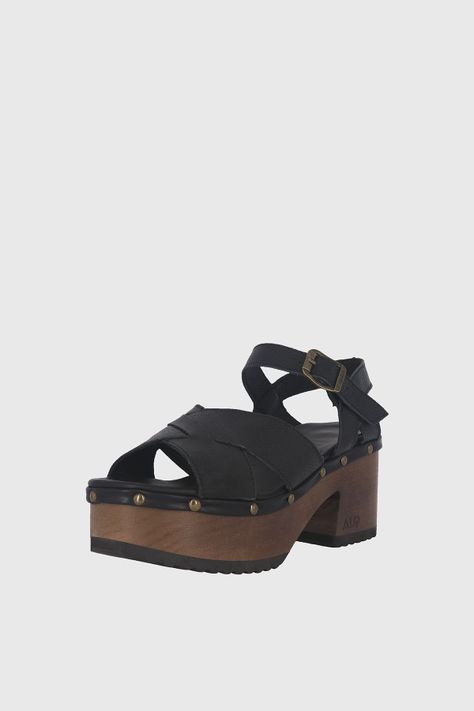 Sandalia Plataforma Madera Ebano Negro Alquimia-0