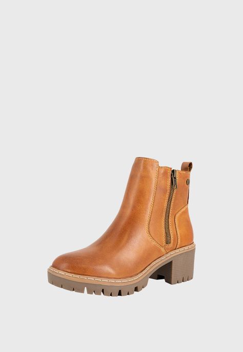 Botin de Cuero Gaby Caramelo Alquimia-0