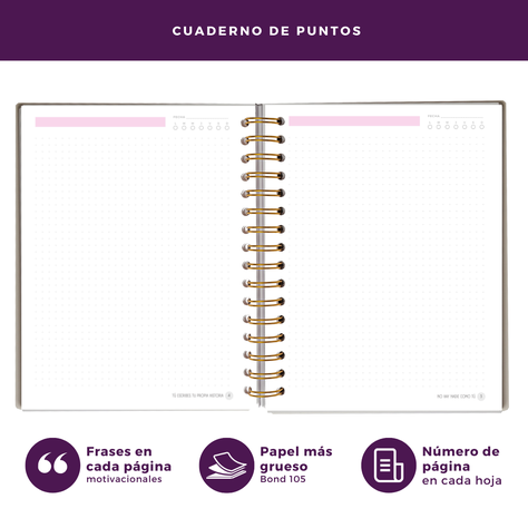 Cuaderno de notas / hojas con puntos -3