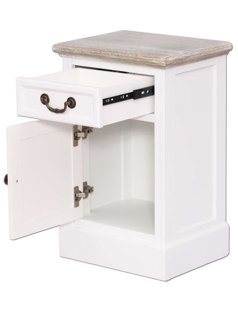 Velador puerta cajón clásico cubierta albayalde Ecomuso-1