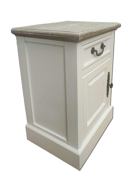 Velador puerta cajón clásico cubierta albayalde Ecomuso-3