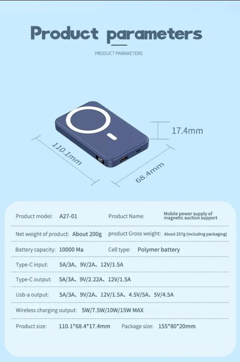 Batería Portátil Premium Con Magsafe 10.000 mah-2