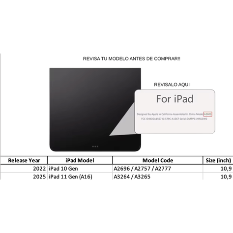 Fundas Con Teclado + Mouse Para iPad 10 Gen / 11 Gen (A16)-1