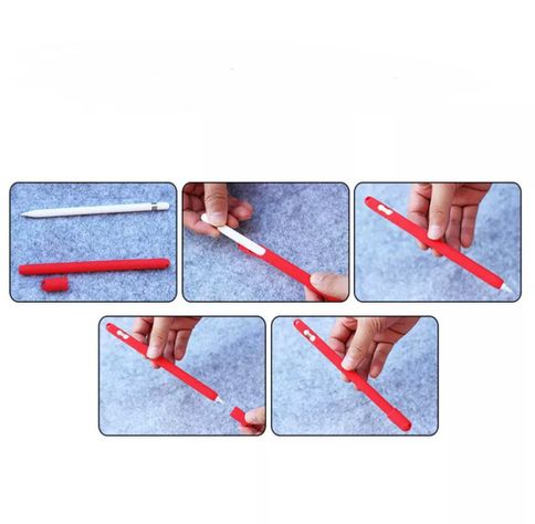 Funda Protectora + Tapa Para Apple Pencil 1 Generacion-5