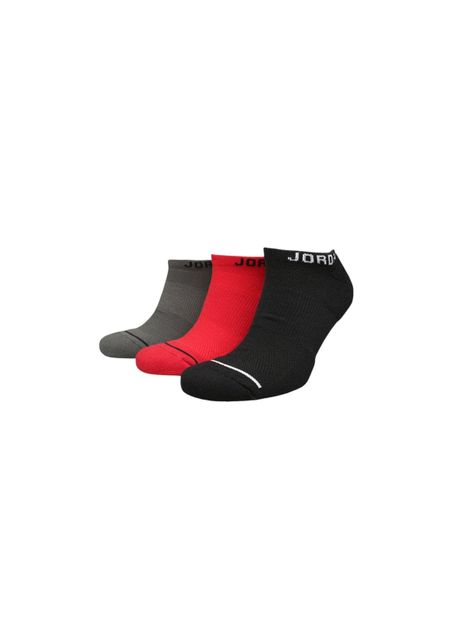 Calcetines Pack x3 Jordan Cortos Unisex Color Negro Rojo Gris-1