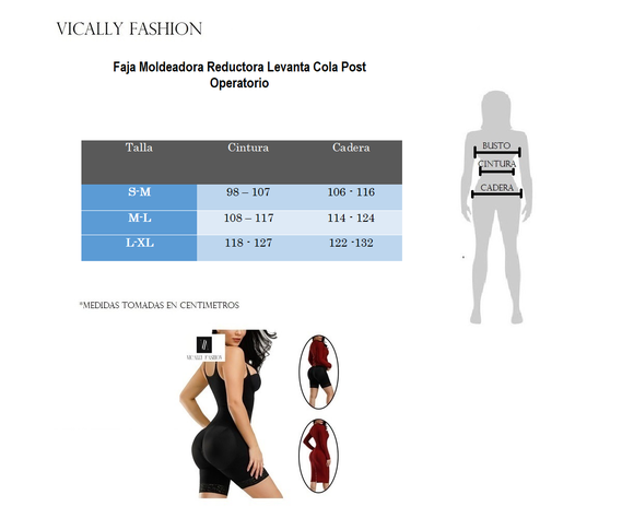 Faja Moldeadora Reductora Levanta Cola Post Operat-2