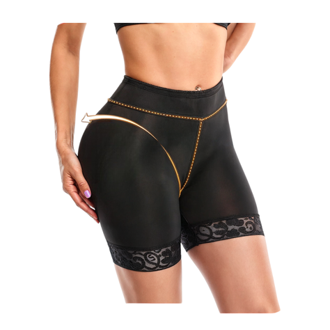 Faja Short Con Varillas y Silicona Antideslizante Levanta Cola-2
