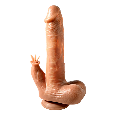 Consolador Vibrador Con Lengueta Con Efecto De Calor 360-6